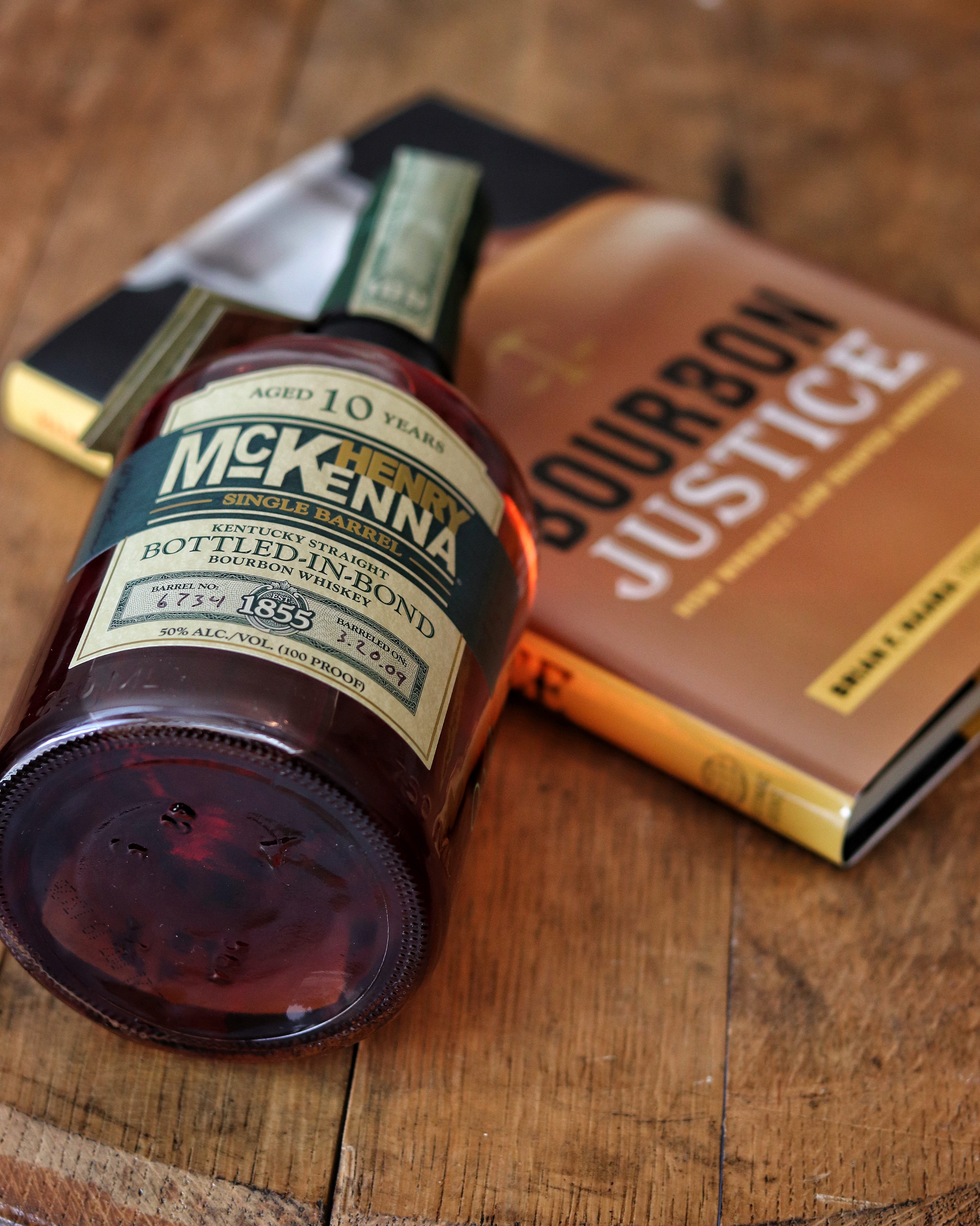 bottle on book!