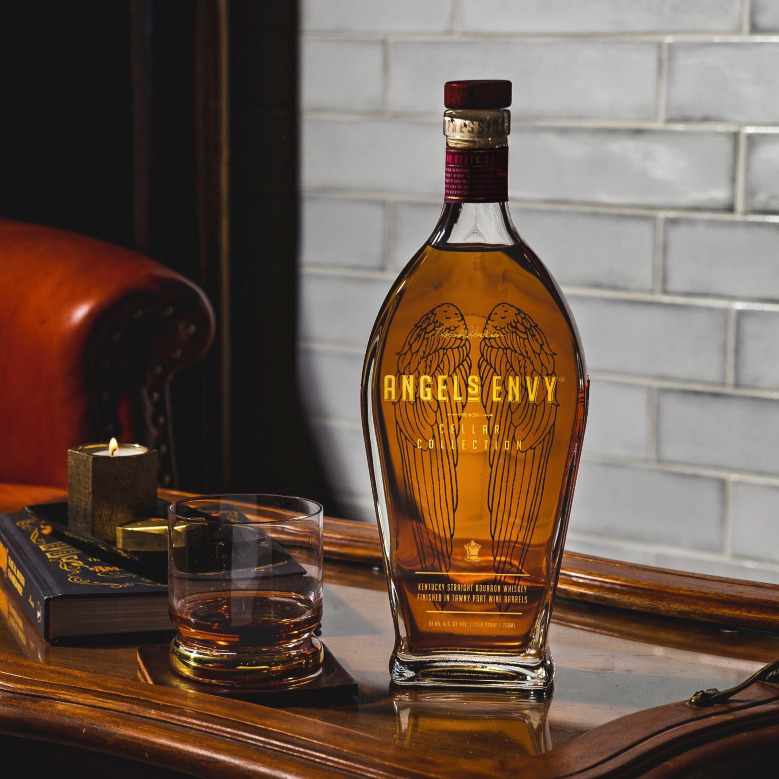 Bottle with glass