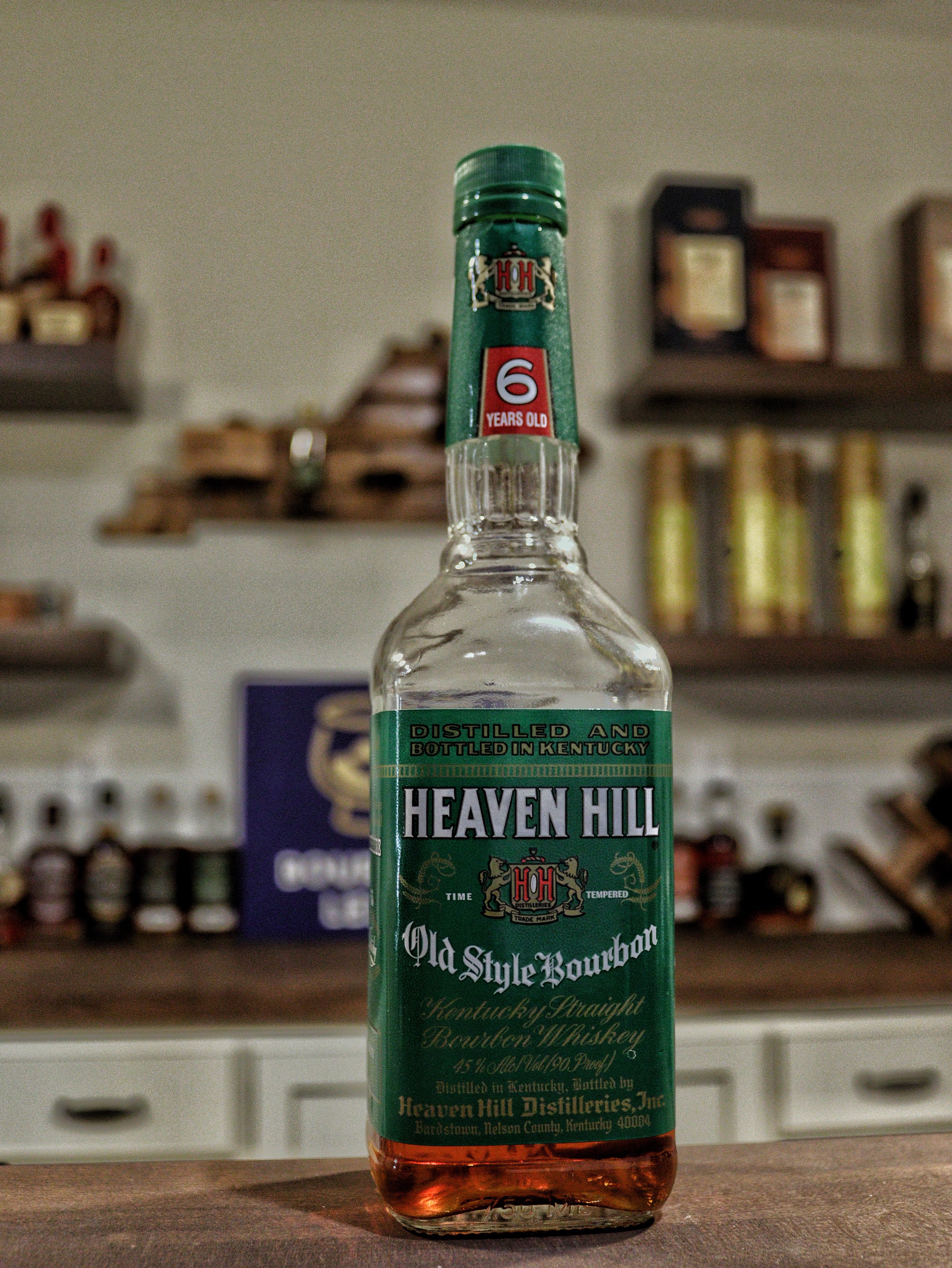 Bottle sitting on bar