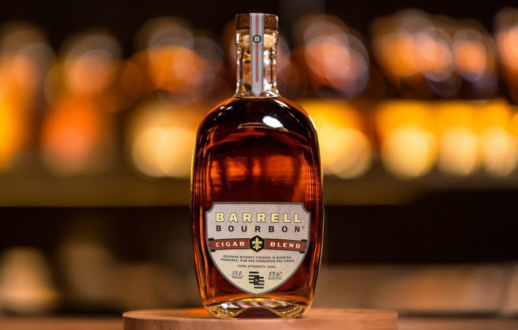 Barrell Craft Spirits on a back bar