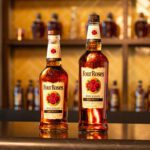 Four Roses 750 and Liter on back bar.