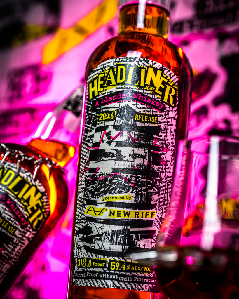 New Riff Headliner With a bright background