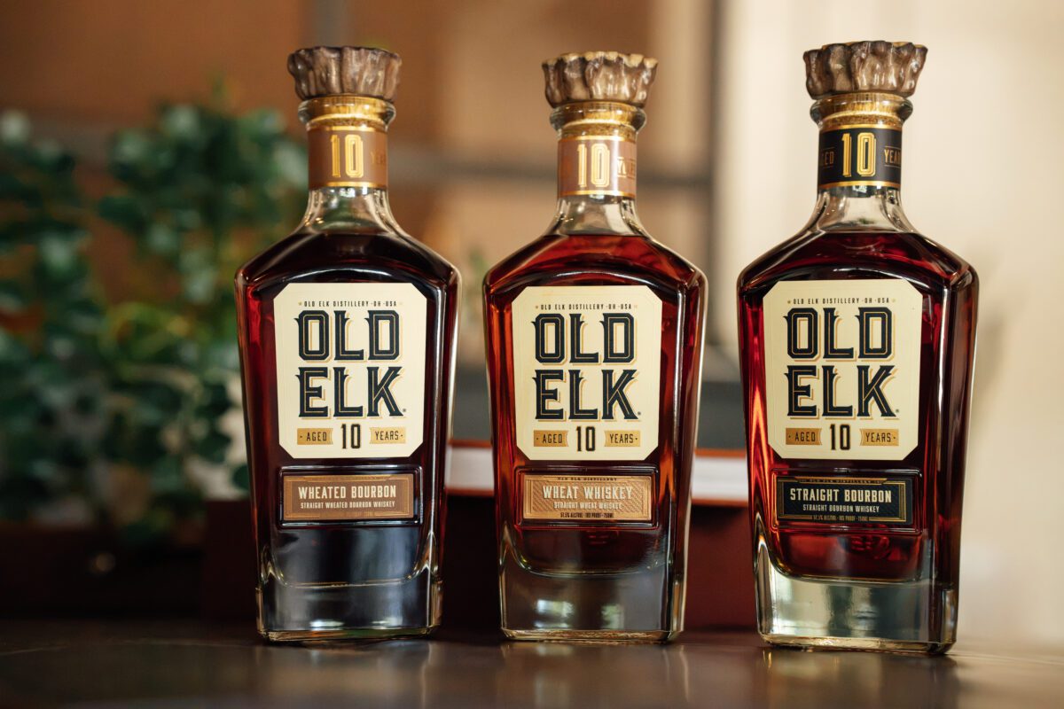 Old Elk 10 Year - line up of Wheated Bourbon, Wheat Whiskey, and Bourbon